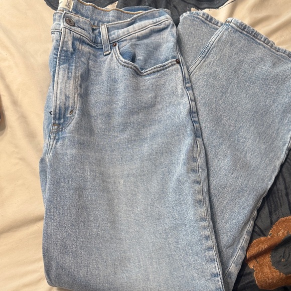 Abercrombie & Fitch Denim - Light Blue Women's Ultra High Rise Ankle Straight, Long Inseam